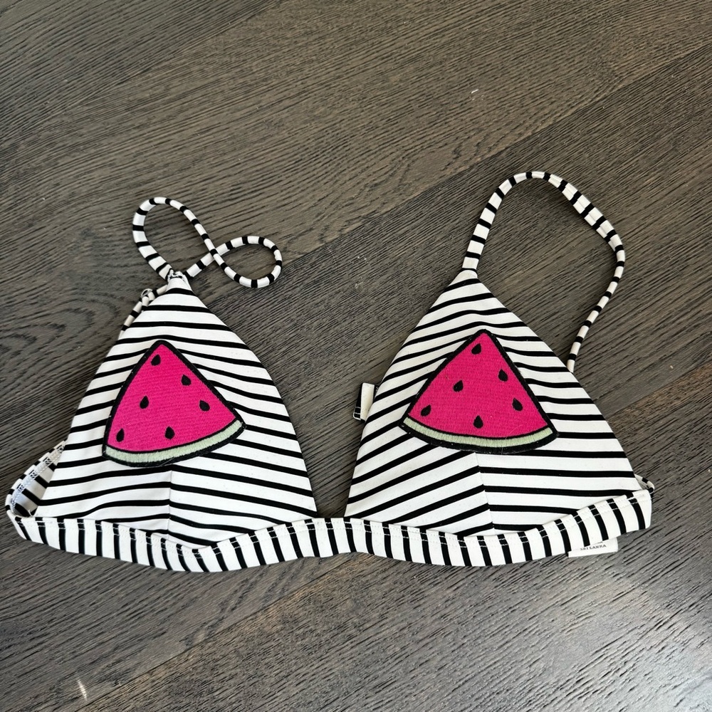 Hollister Striped Watermelon Bikini Top great condition